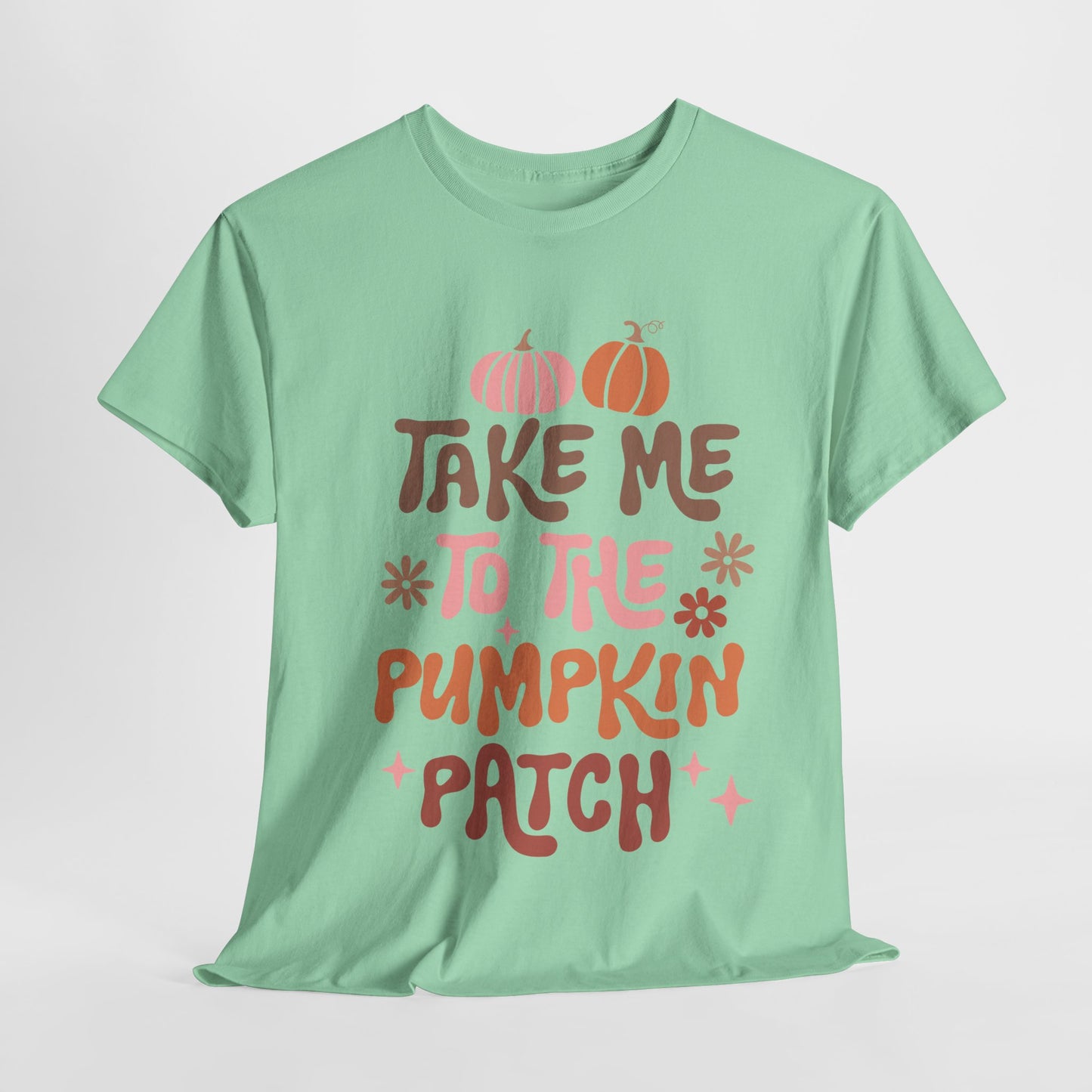 Take Me To The Pumpkin Patch Fall Unisex Heavy Cotton Tee