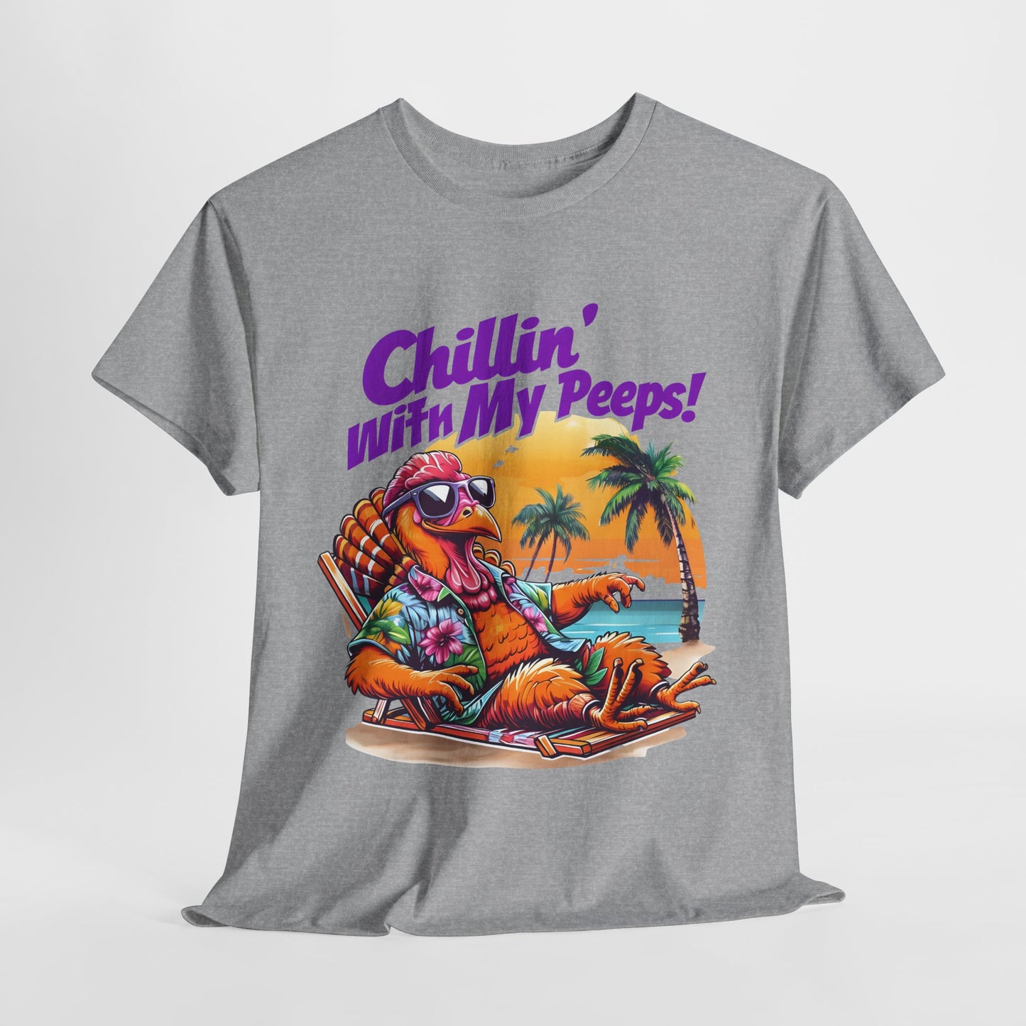 Chillin With My Peeps Funny Thanksgiving Tee