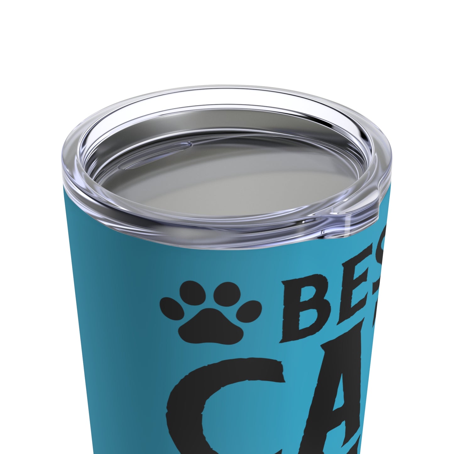 Best Cat Dad Ever Tumbler Blue Background 20oz