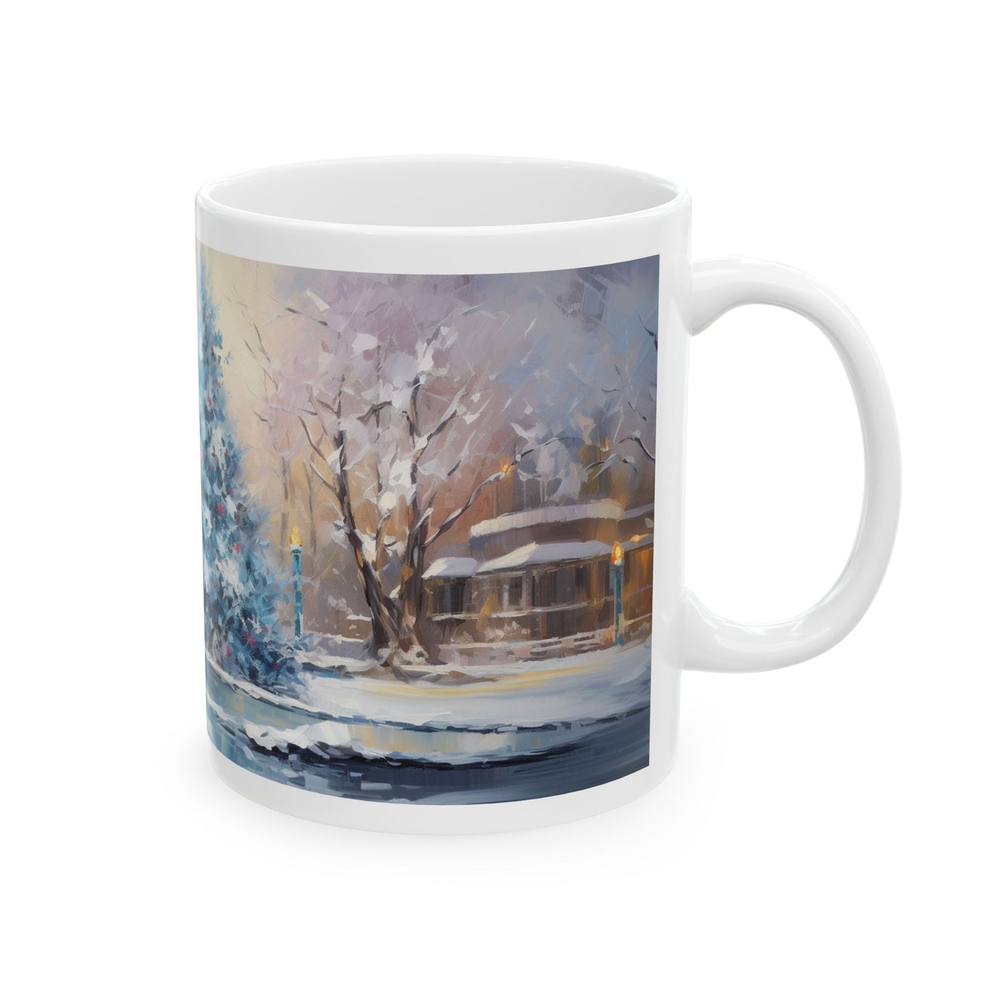 Snowy Treescape Ceramic Mug