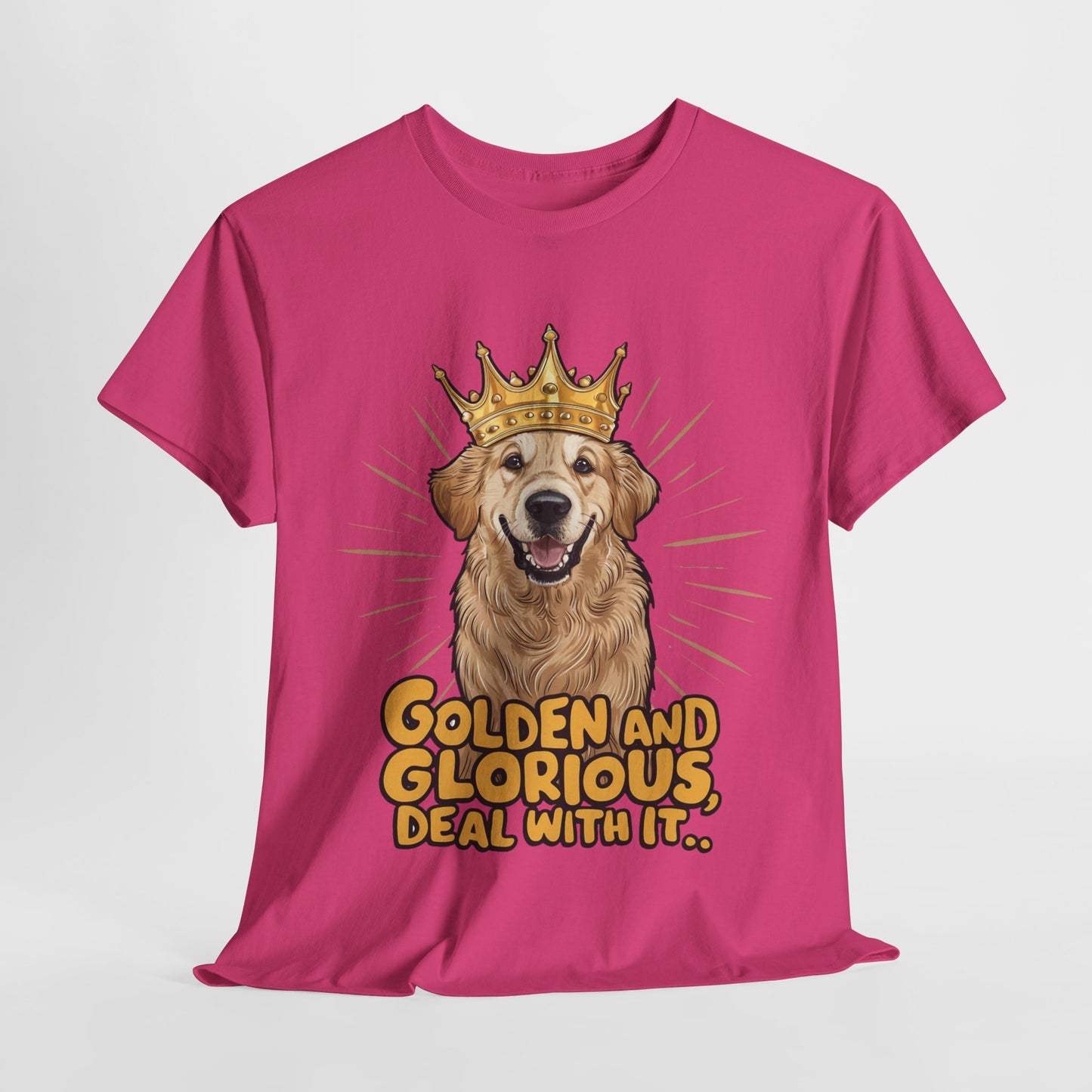 Golden Retriever Funny Dog Unisex Heavy Cotton Tee