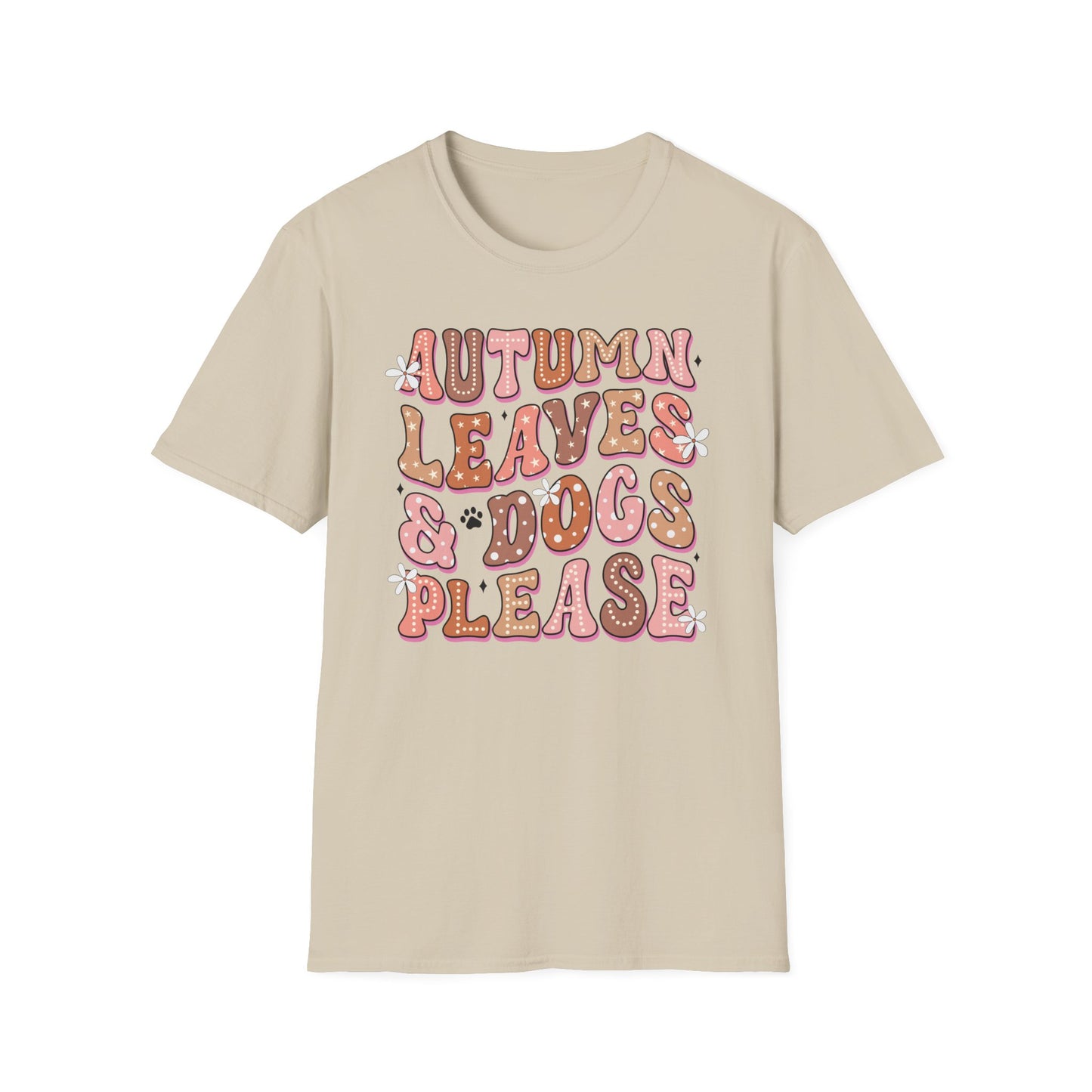 Autumn Leaves and Dogs Please Softstyle T-Shirt