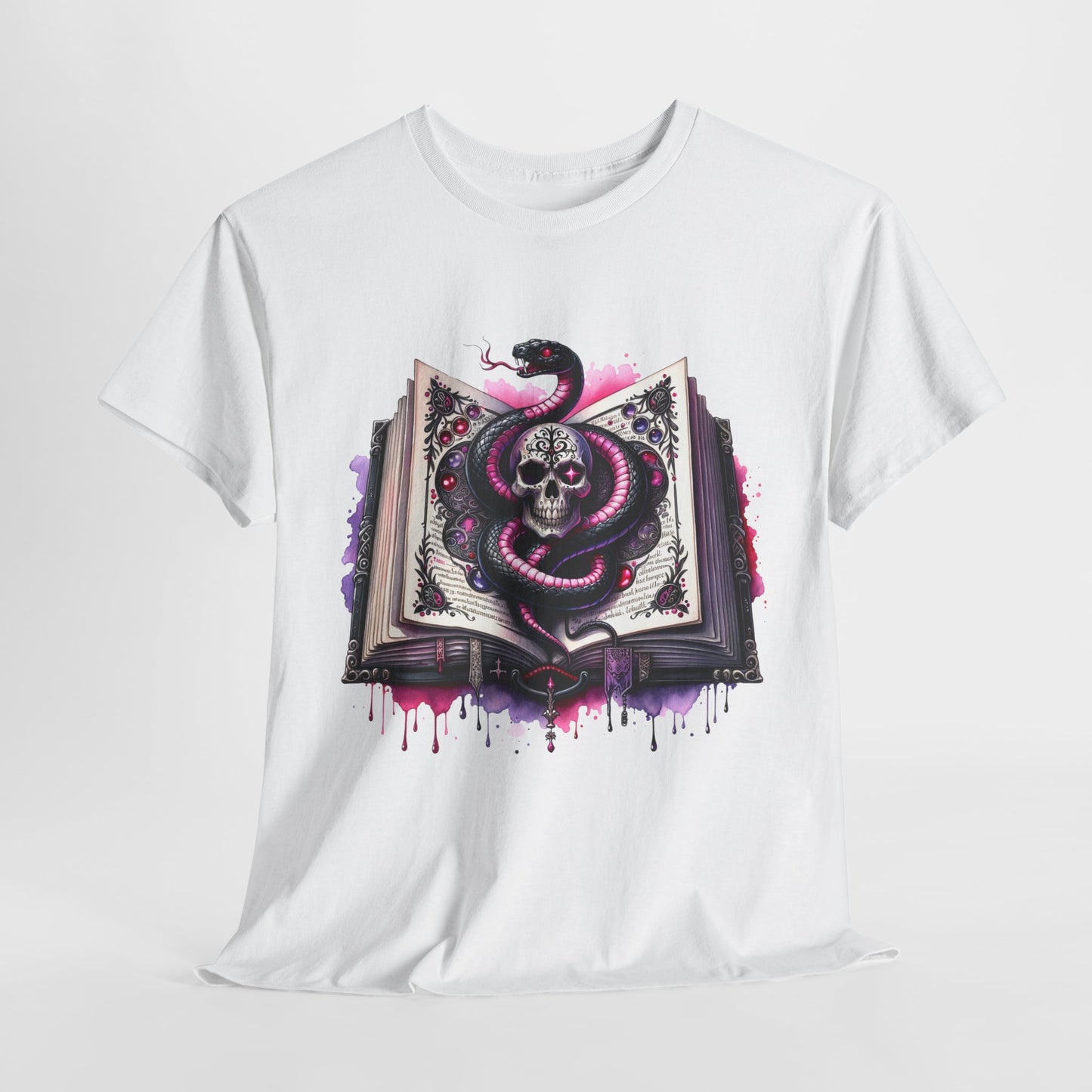 Gothic Skulls and Roses 4 Heavy Cotton Tee