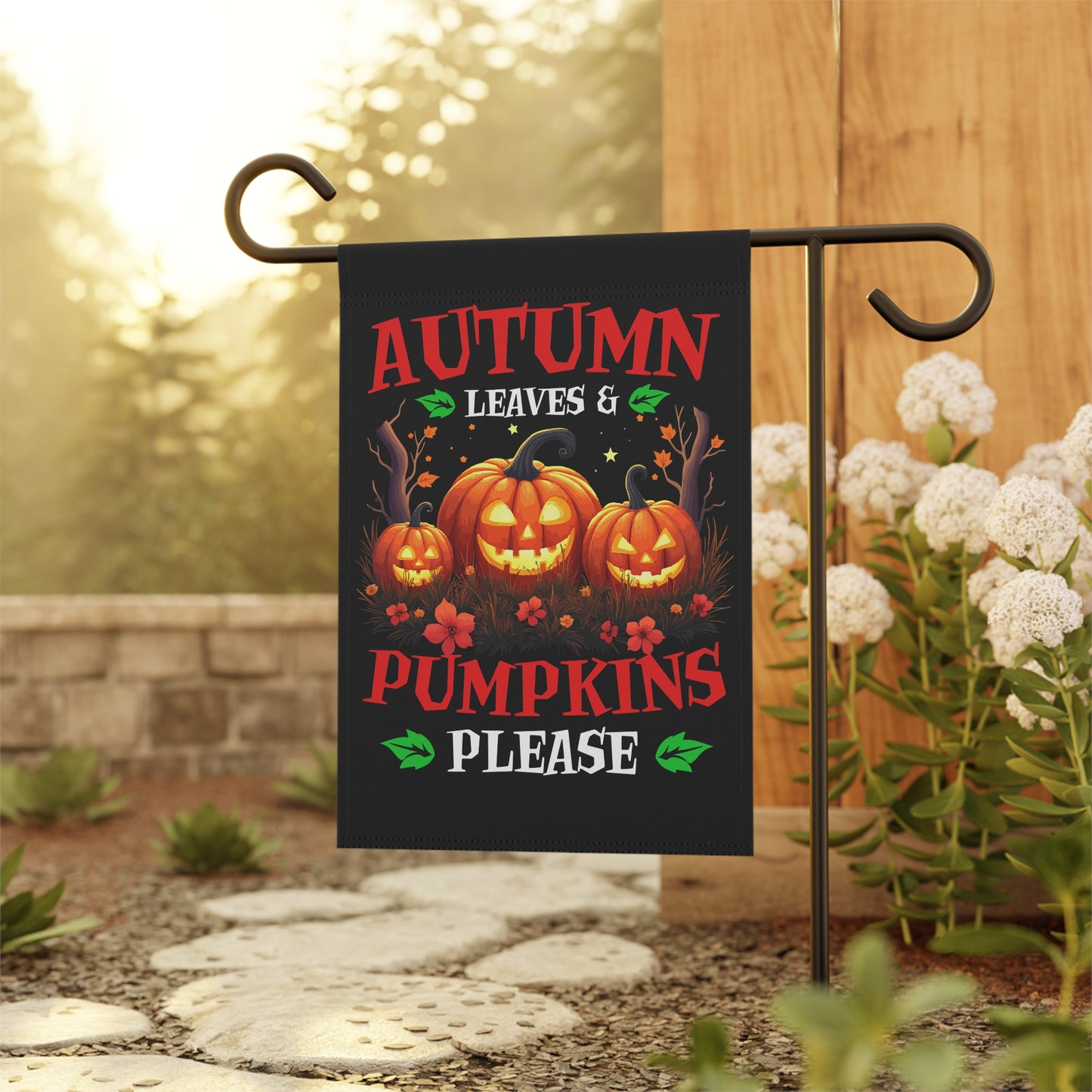 Autumn Leaves and Pumpkins Garden & House Banner