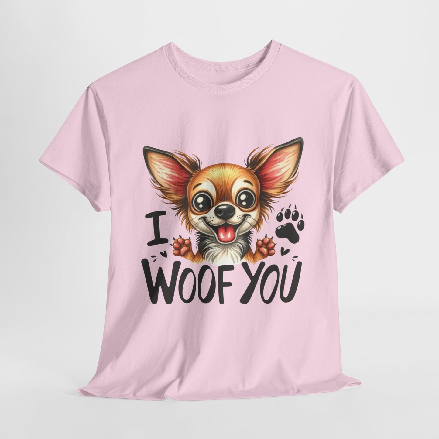 I Woof You Funny Dog Heavy Cotton Tee