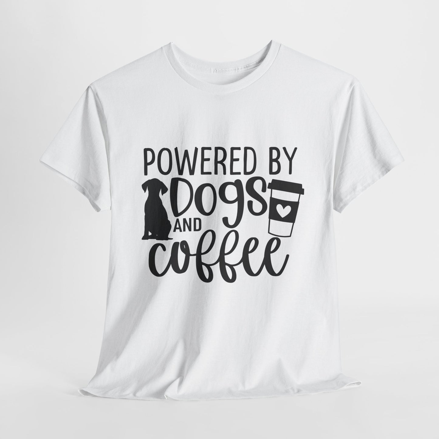 Powered By Dogs and Coffee Heavy Cotton Tee