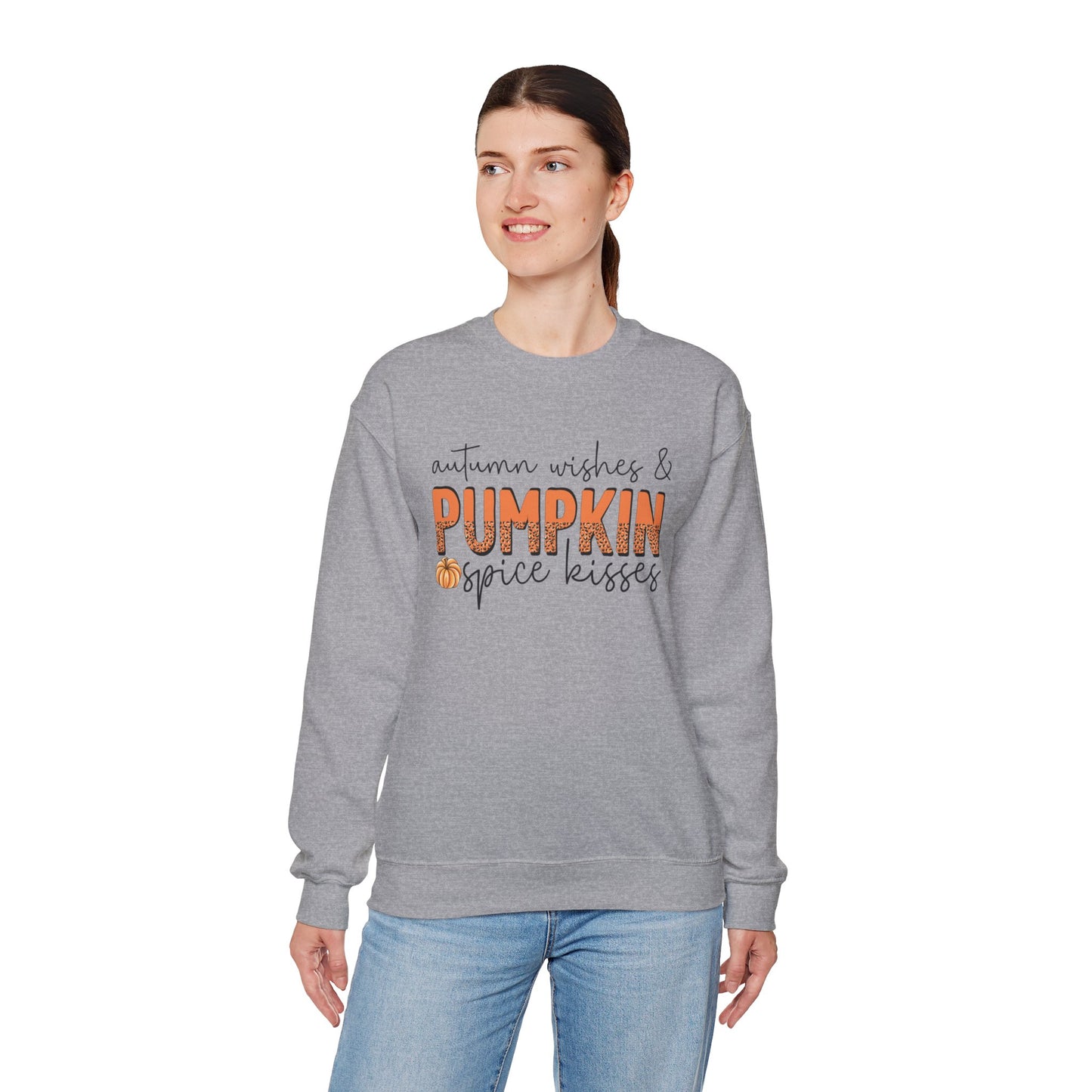 Autumn Wishes Pumpkin Spice Unisex Heavy Blend™ Crewneck Sweatshirt