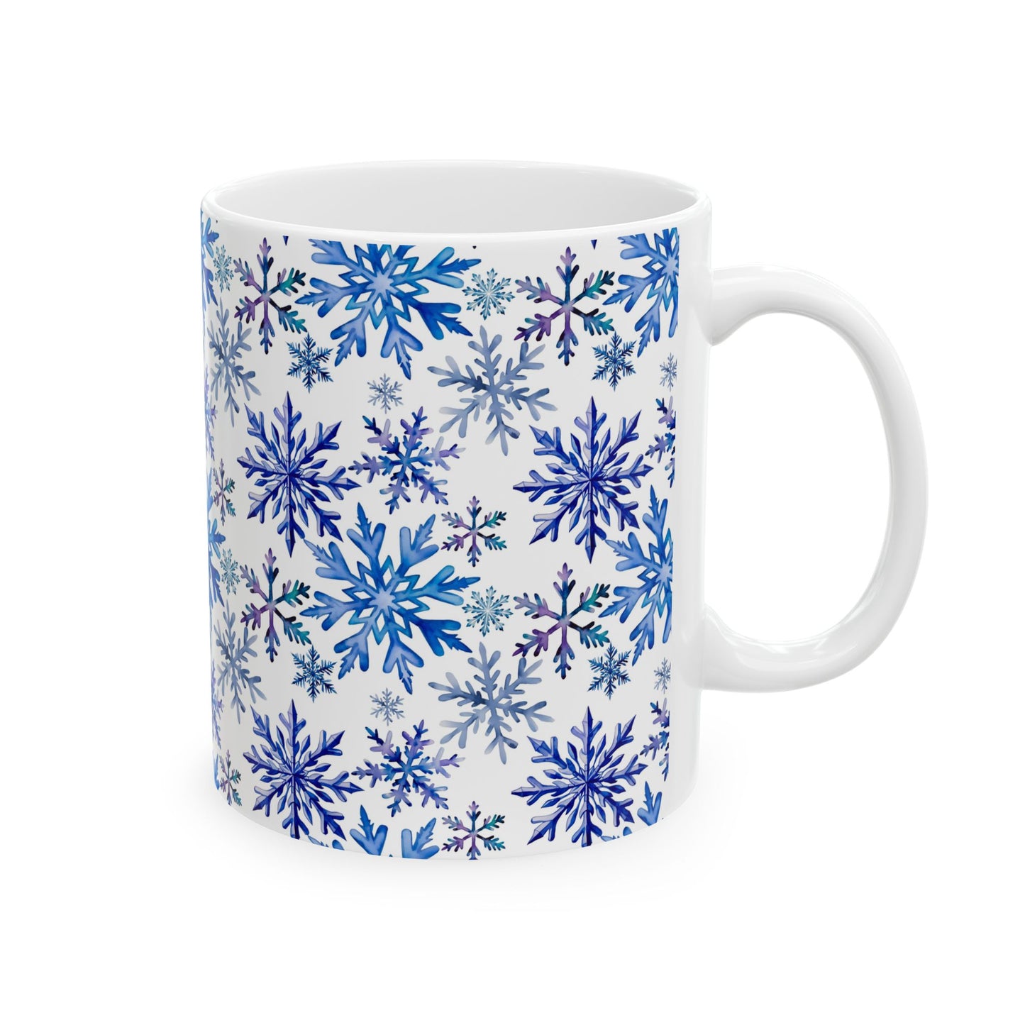 Blue Winter Snowflakes Mug