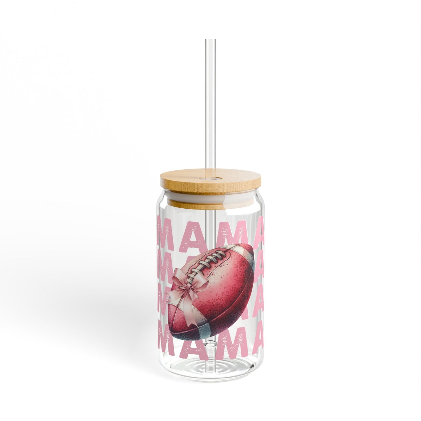 Football Mama Sipper Glass