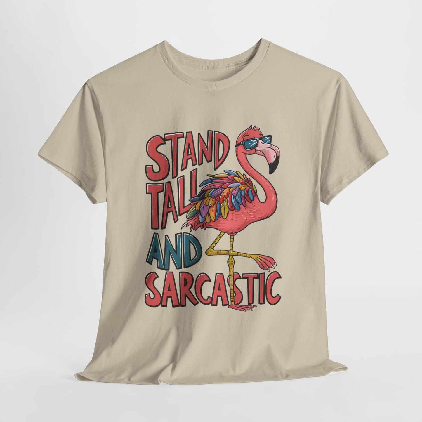 Sarcastic Flamingo Unisex Heavy Cotton Tee