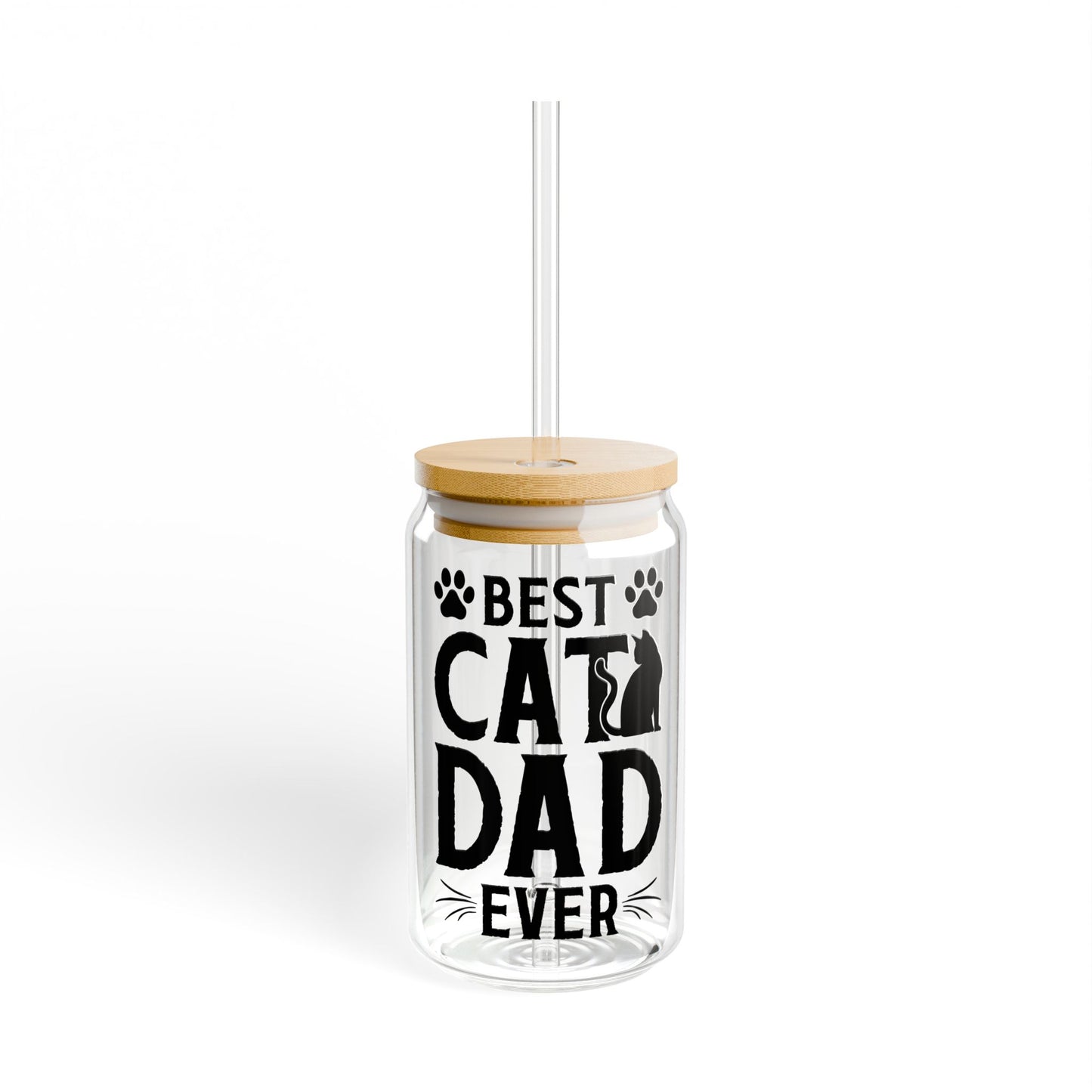 Best Cat Dad Ever Sipper Glass