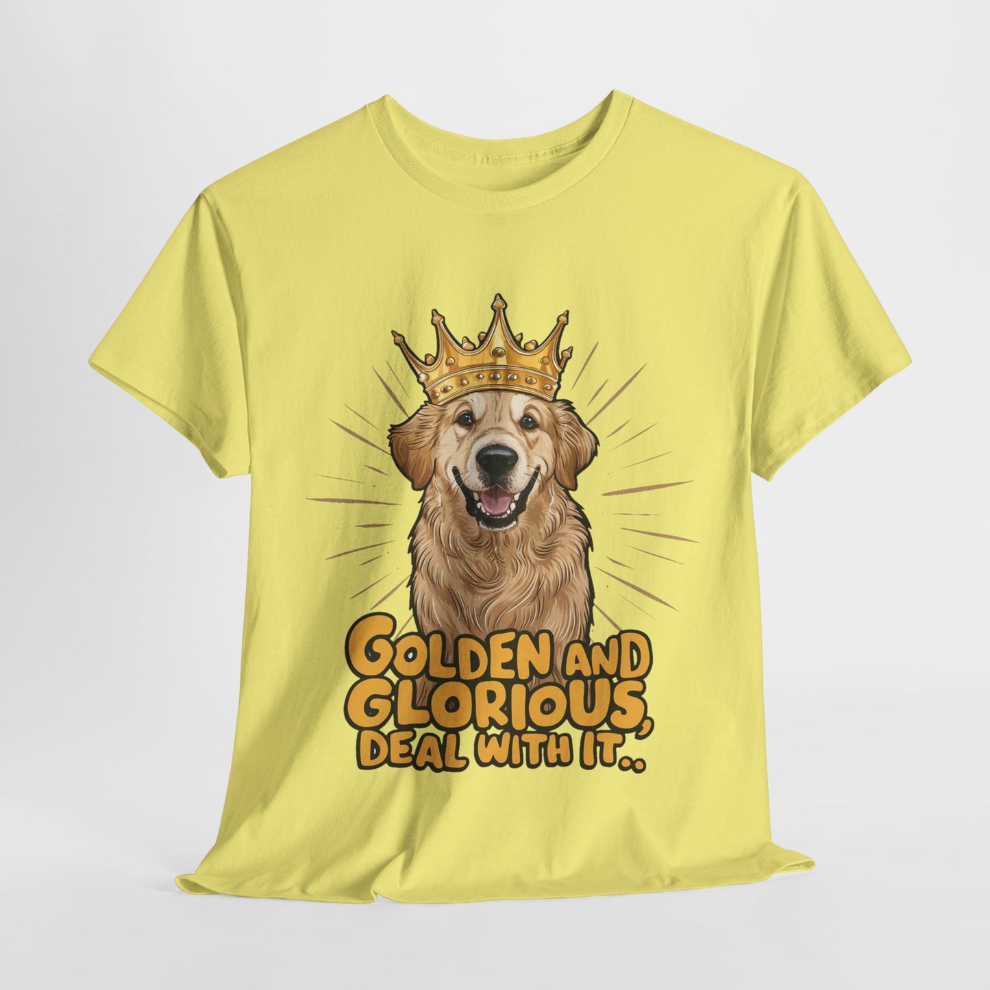 Golden Retriever Funny Dog Unisex Heavy Cotton Tee