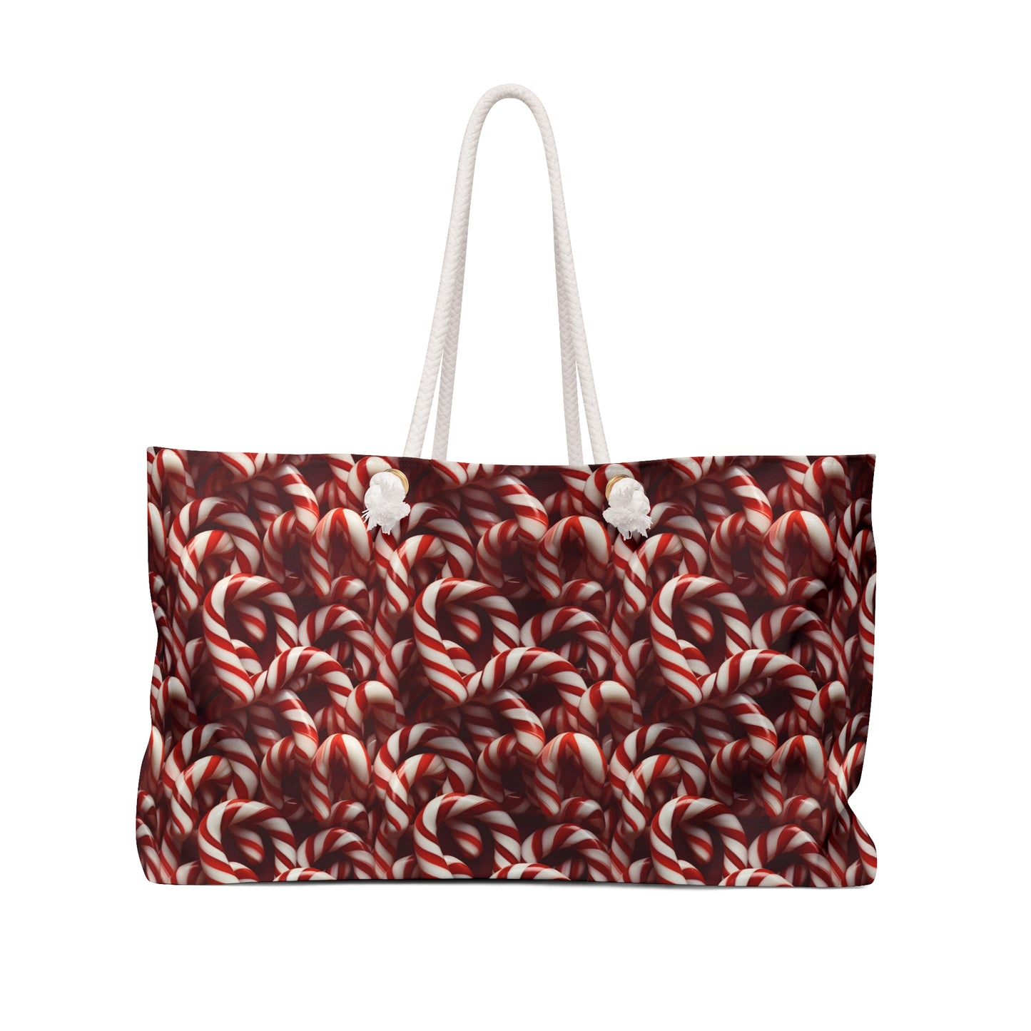 Christmas Candy Canes Weekender Bag