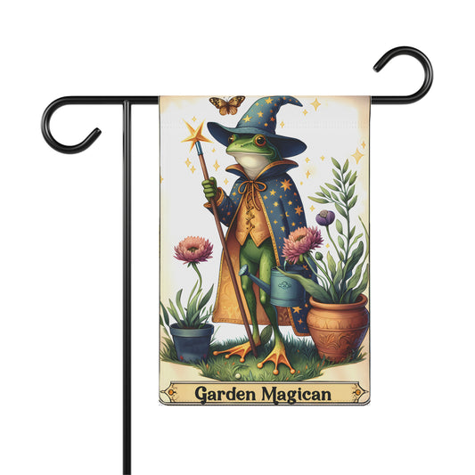 Frog Garden Magician Garden & House Banner - Style 1