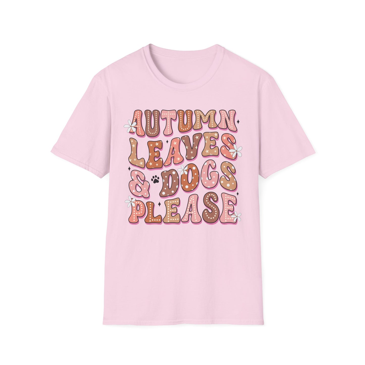 Autumn Leaves and Dogs Please Softstyle T-Shirt