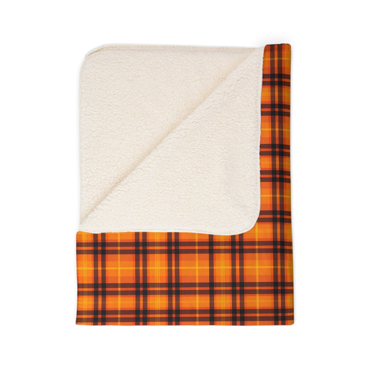 Autumn Plaid 2 Fleece Sherpa Blanket