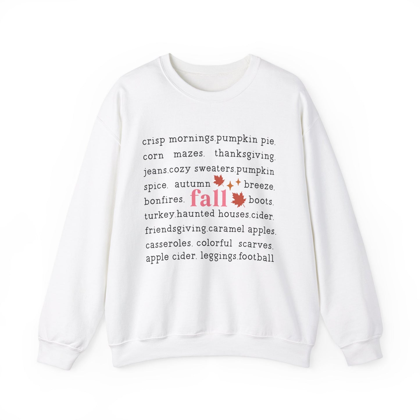 Fall Favorites Black Lettering Unisex Heavy Blend™ Crewneck Sweatshirt