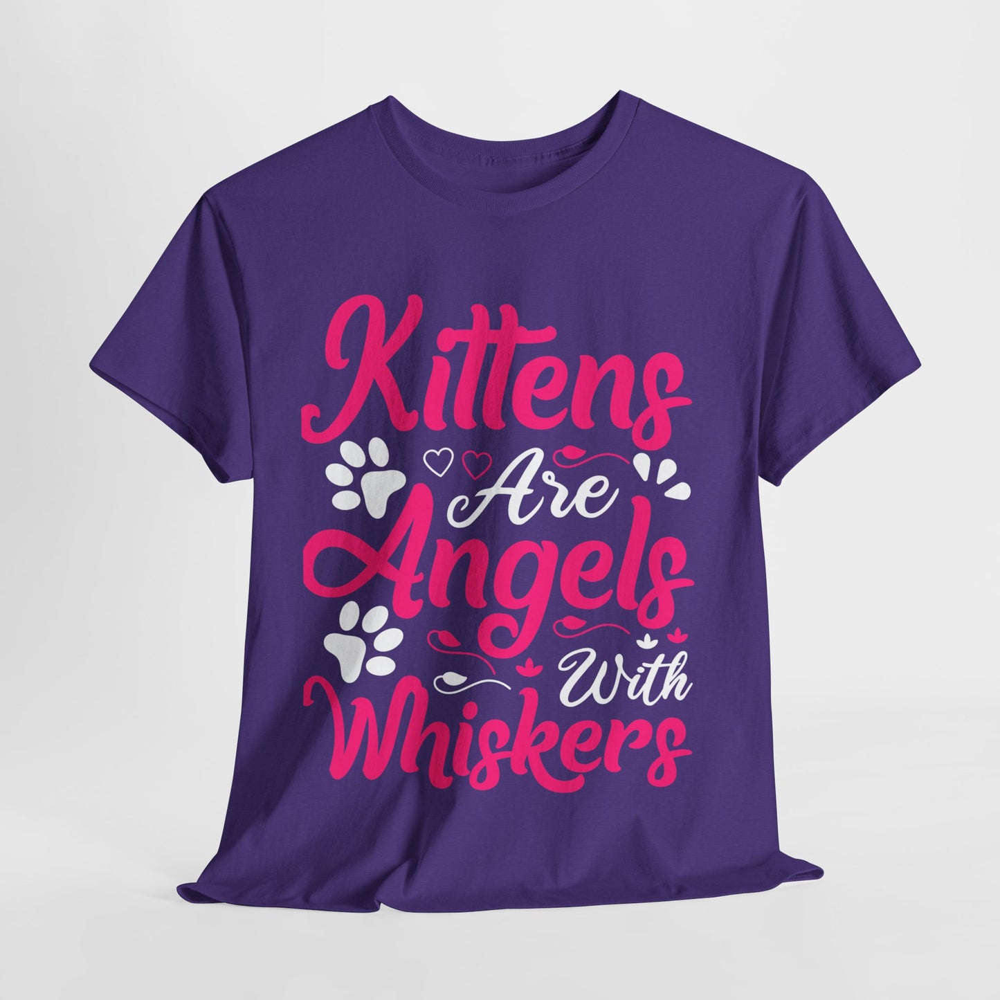 Kittens Are Angels With Whiskers Heavy Cotton Tee