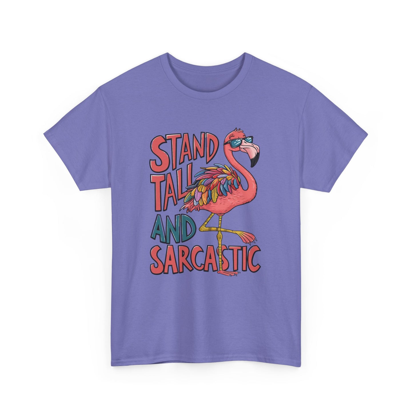 Sarcastic Flamingo Unisex Heavy Cotton Tee