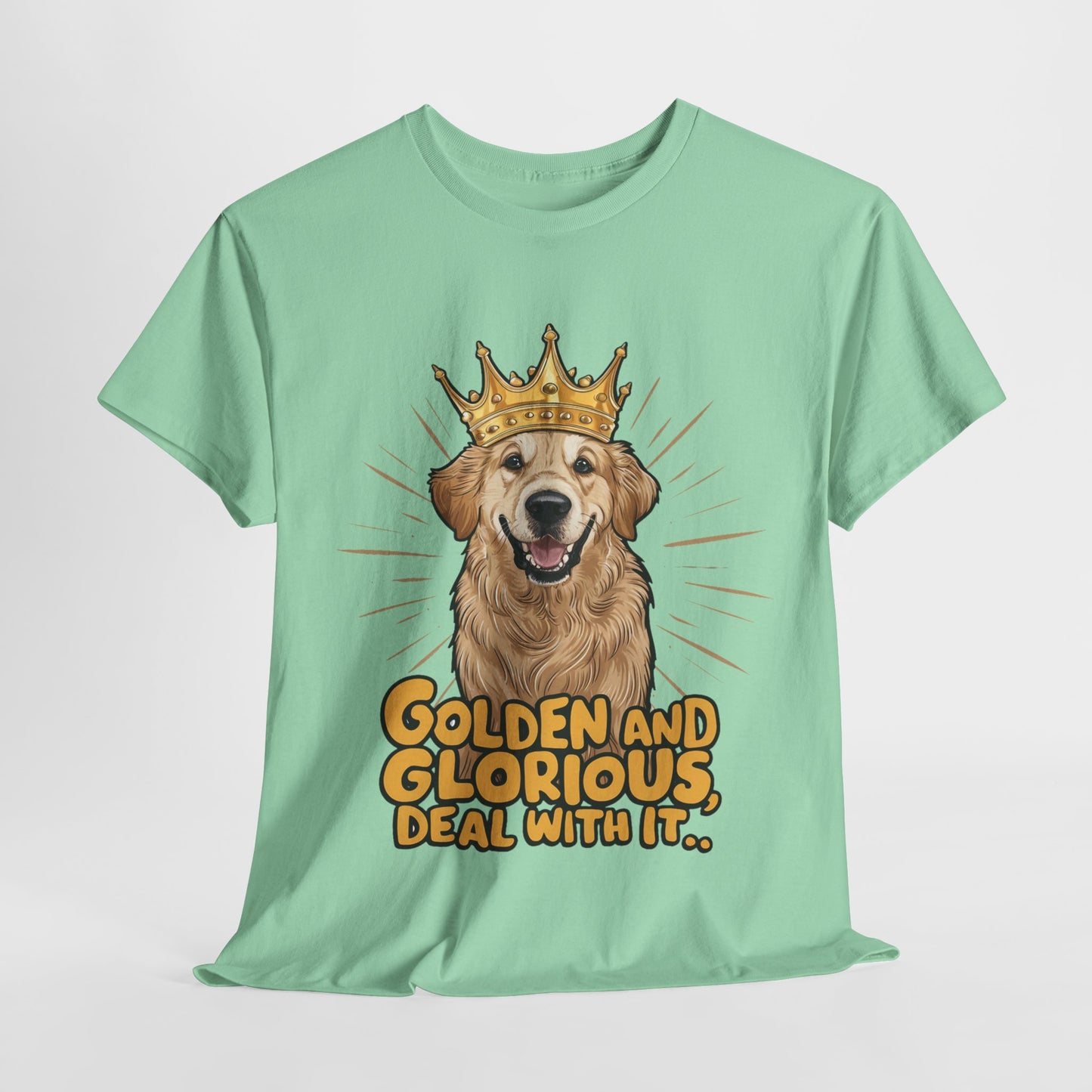 Golden Retriever Funny Dog Unisex Heavy Cotton Tee