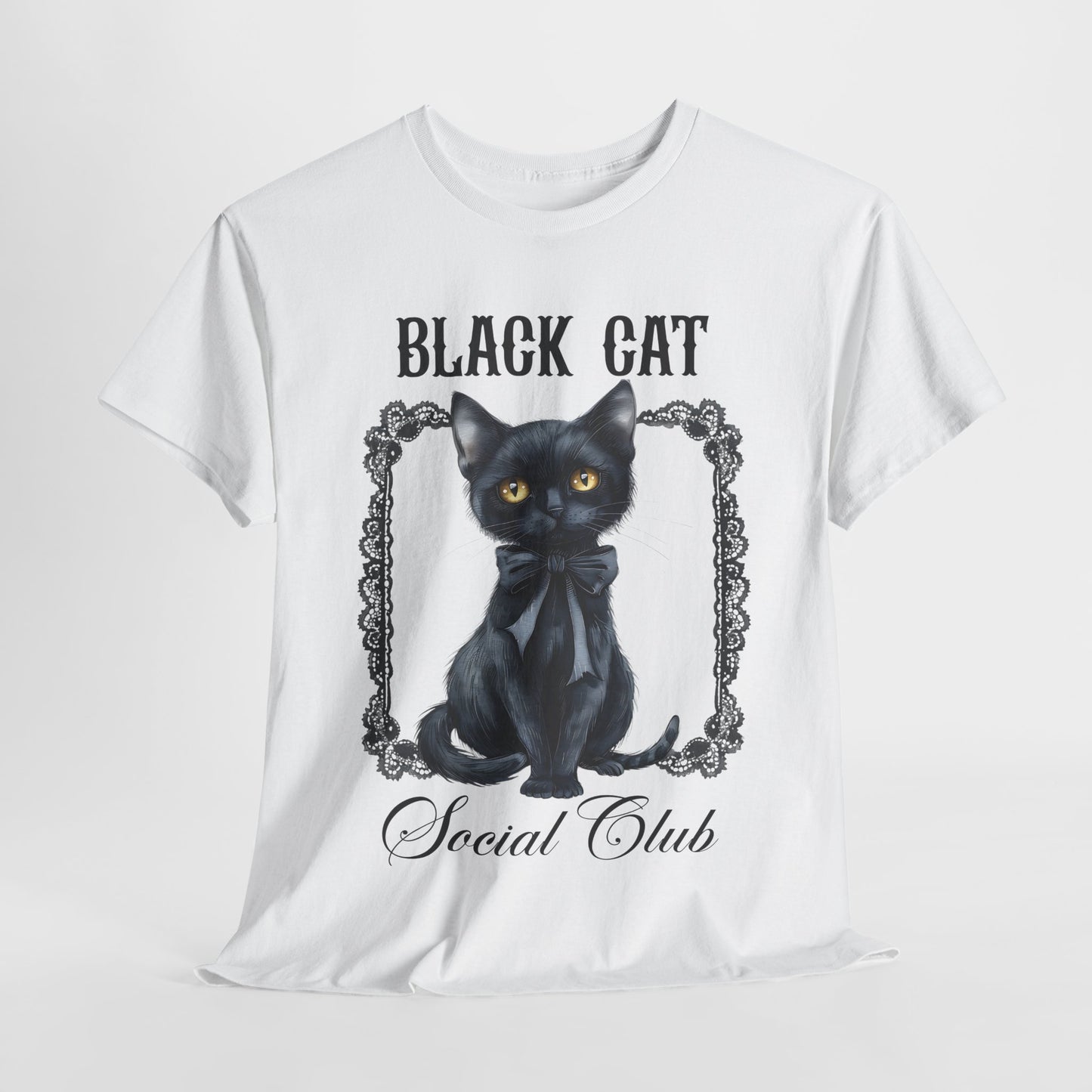 Black Cat Social Club 1 Unisex Heavy Cotton Tee