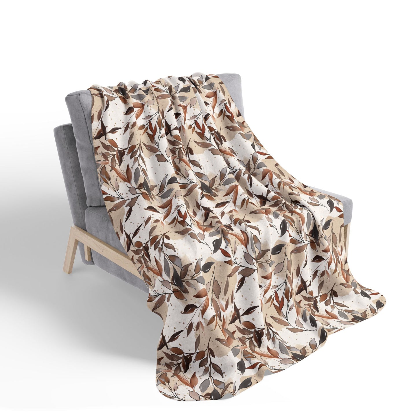 Autumn Leaves 4 Fleece Sherpa Blanket