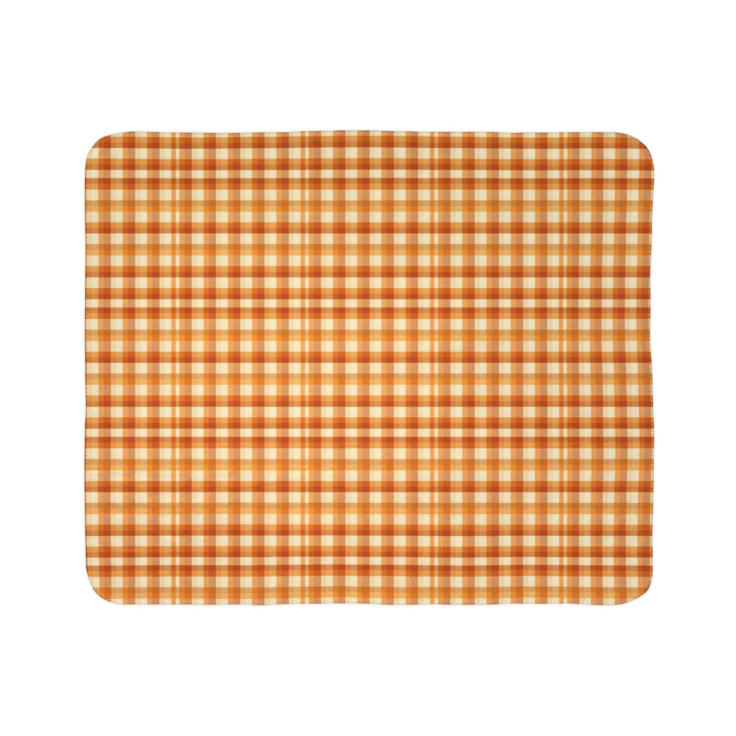 Autumn Plaid 1 Fleece Sherpa Blanket