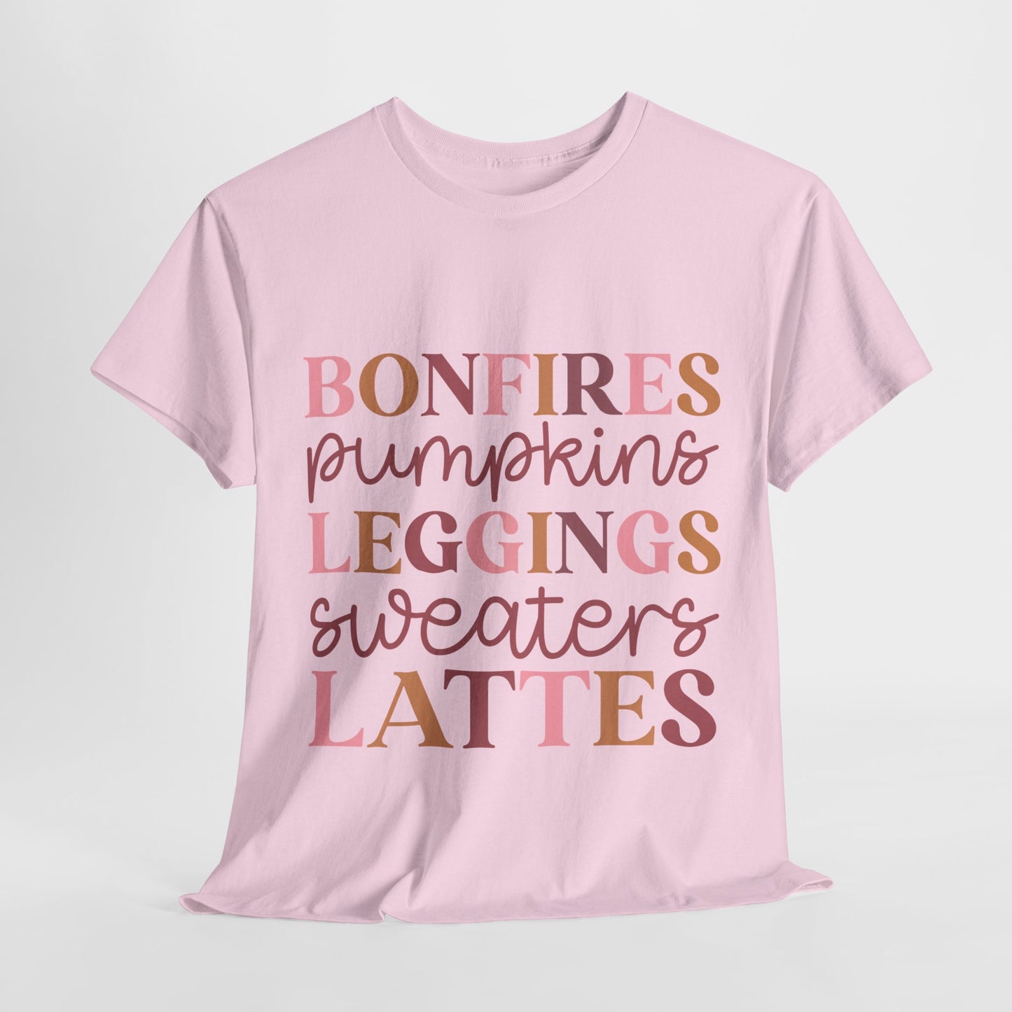 Bonfires Pumpkins Lattes Sweaters Unisex Heavy Cotton Tee