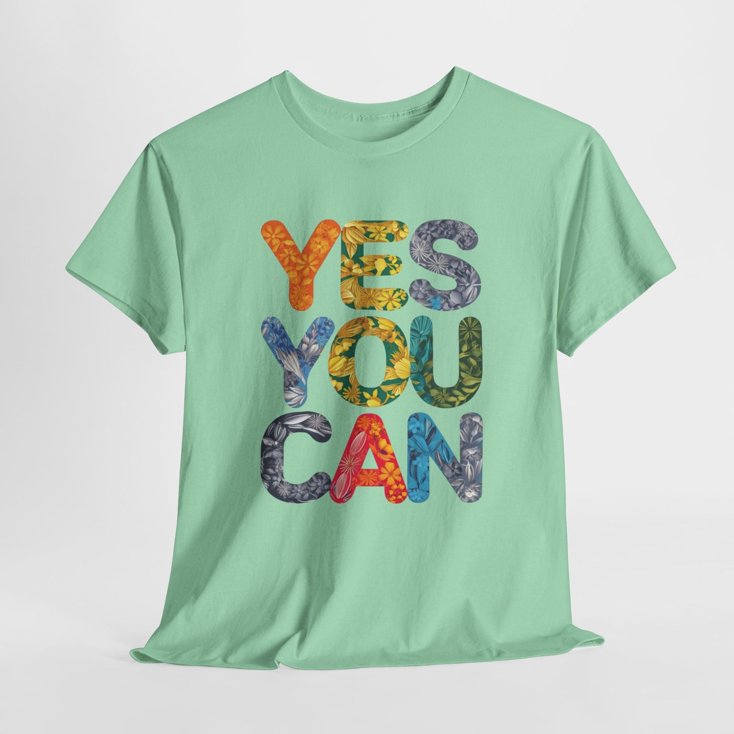 Yes You Can Inspirational Unisex Heavy Cotton Tee