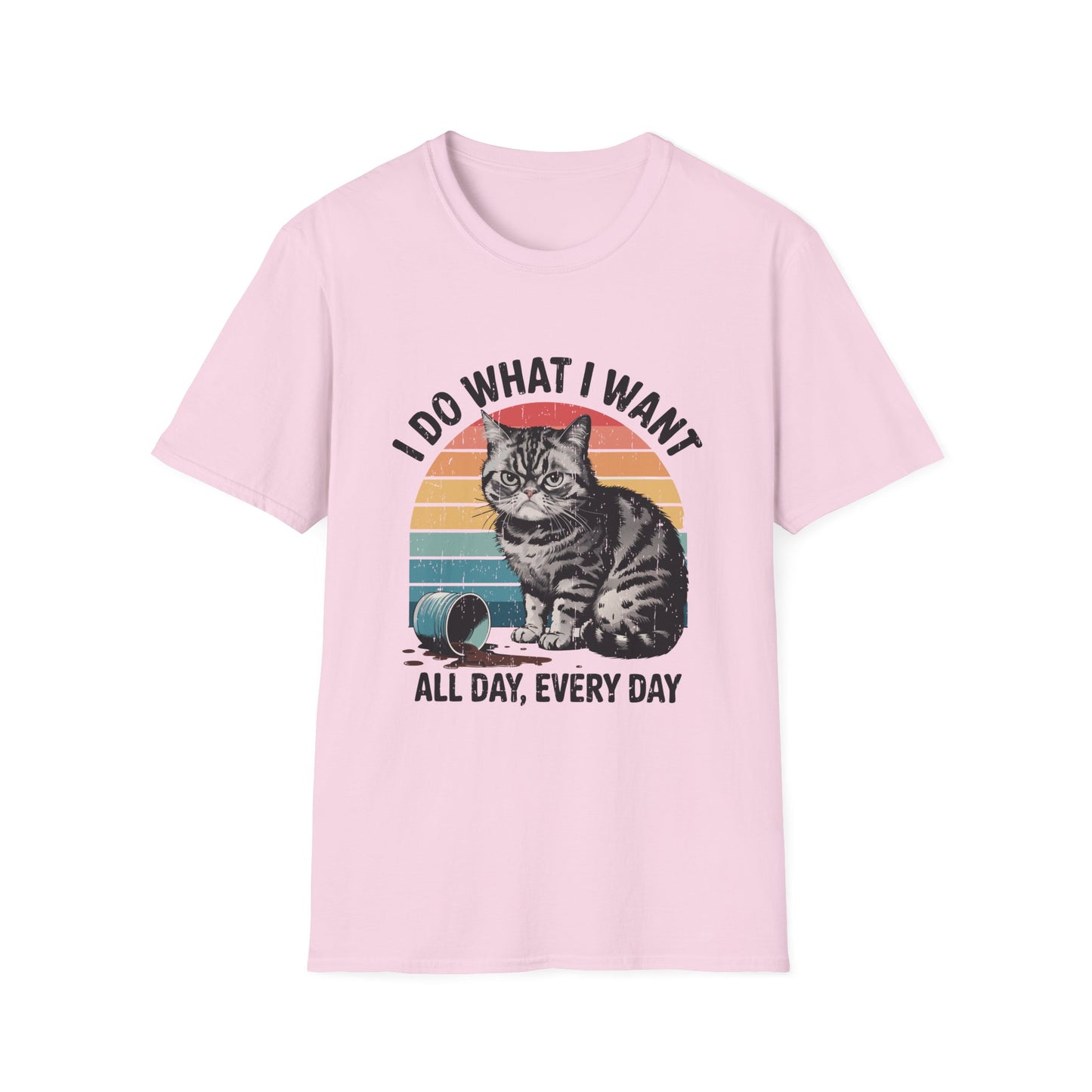 I Do What I Want Funny Cat Softstyle T-Shirt