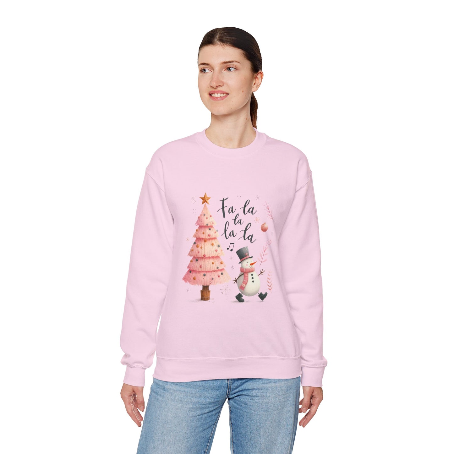 Fa La La La Pink Christmas Tree Sweatshirt