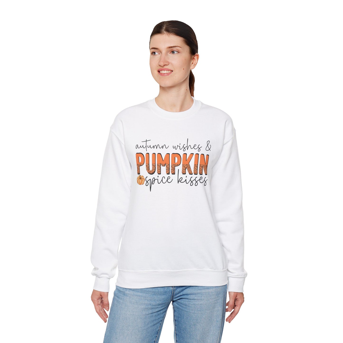 Autumn Wishes Pumpkin Spice Unisex Heavy Blend™ Crewneck Sweatshirt