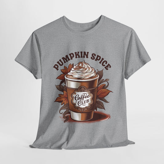 Pumpkin Spice Coffee Club Unisex Heavy Cotton Tee