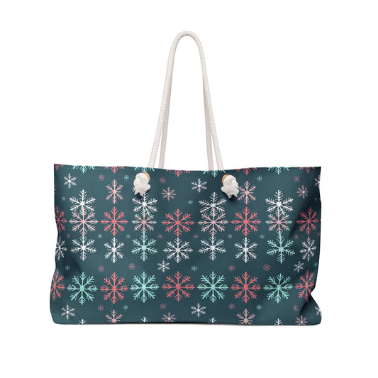 Colorful Snowflakes Weekender Bag