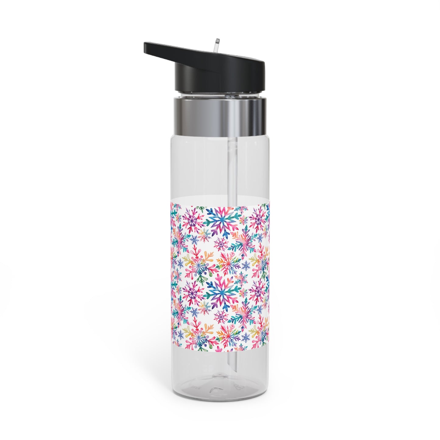 Colorful Winter Snowflakes Sport Water Bottle