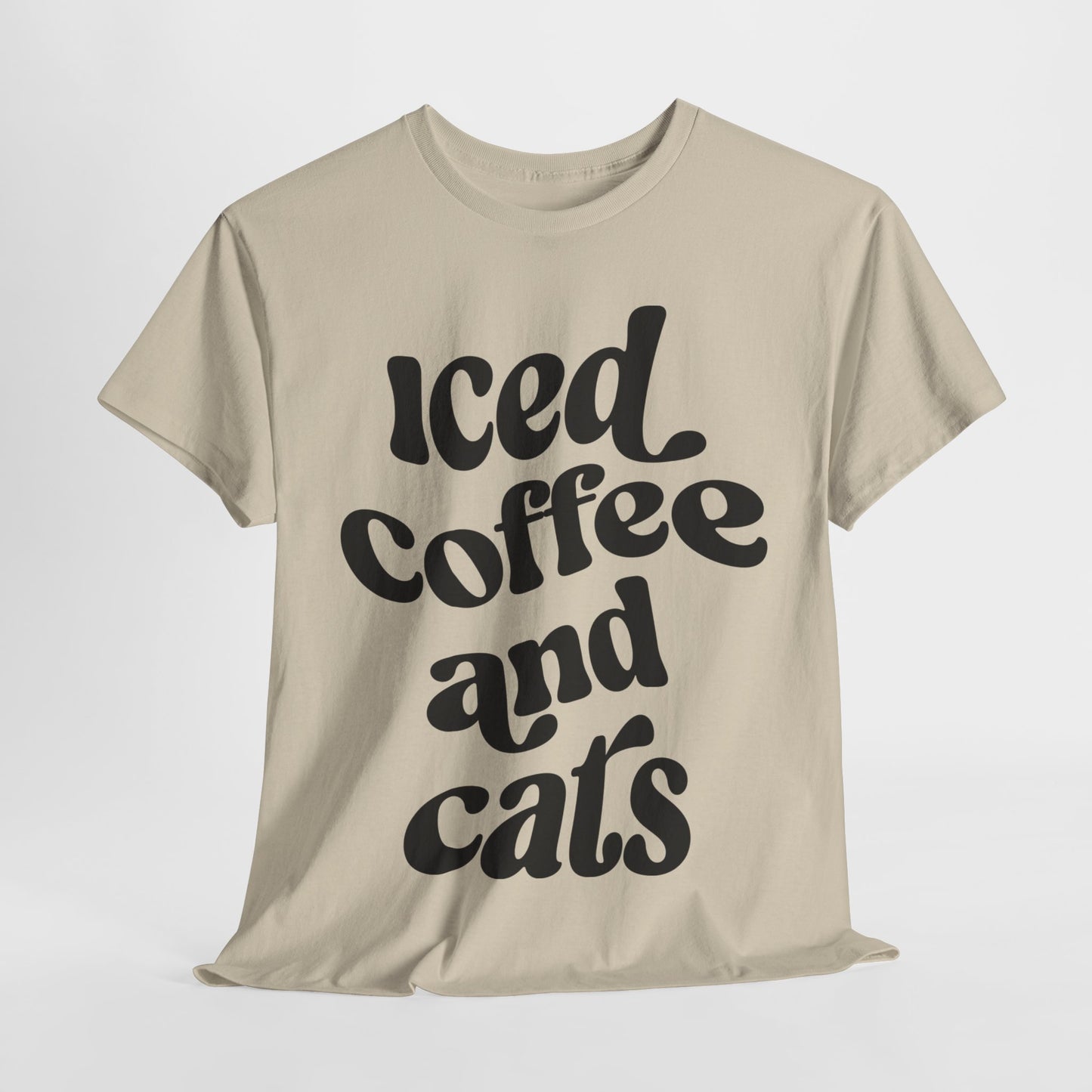 Iced Coffee and Cats Heavy Cotton Tee