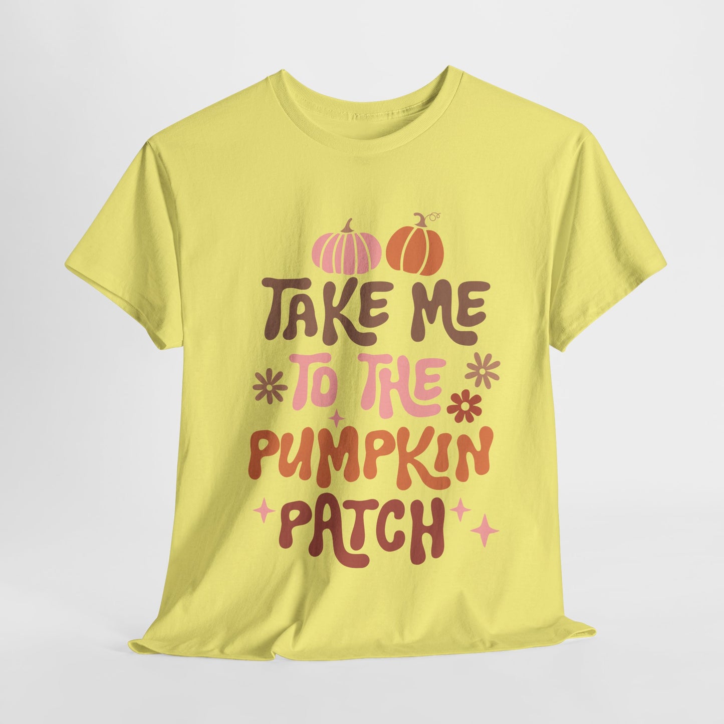 Take Me To The Pumpkin Patch Fall Unisex Heavy Cotton Tee