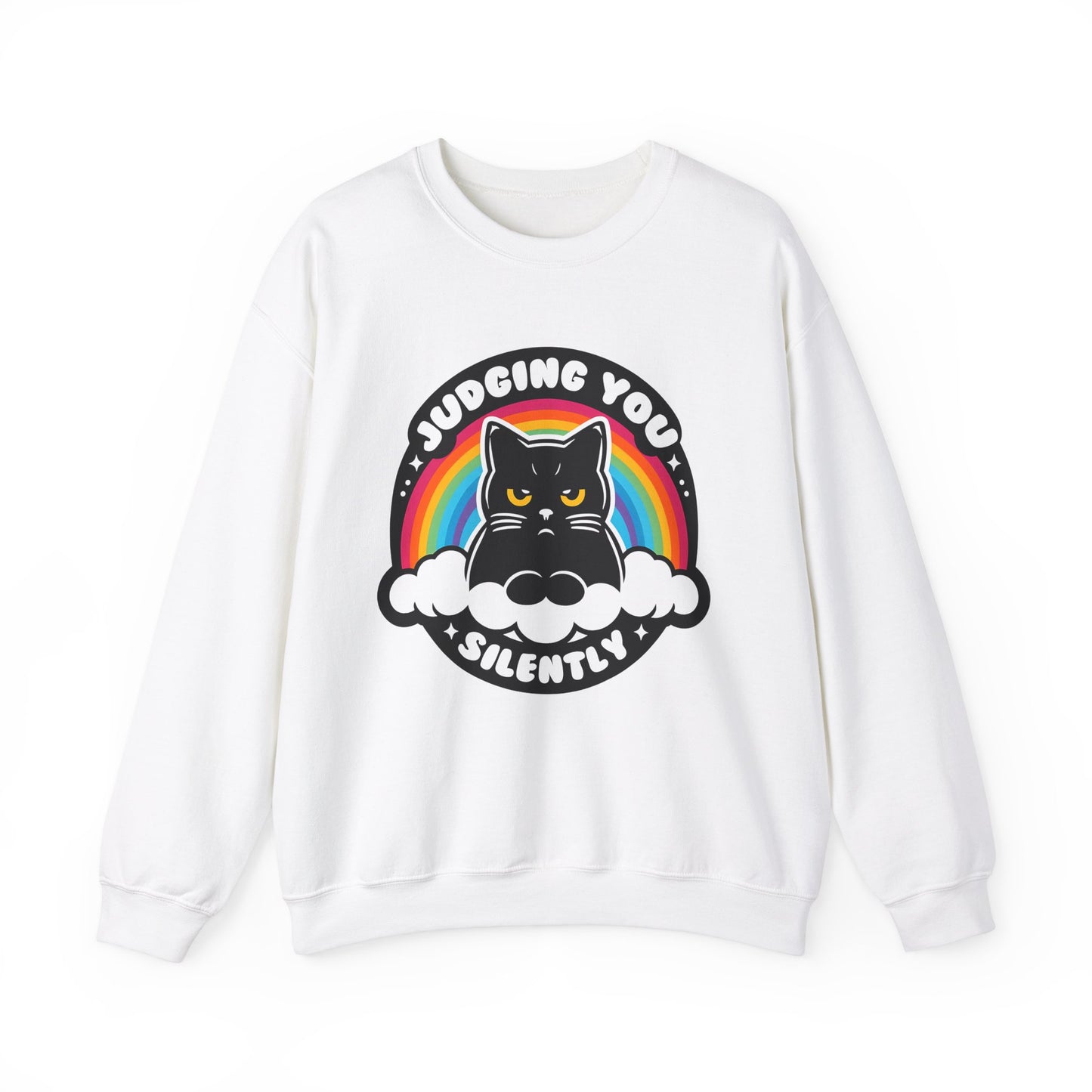 Judging You Silently Funny Cat Sweatshirt