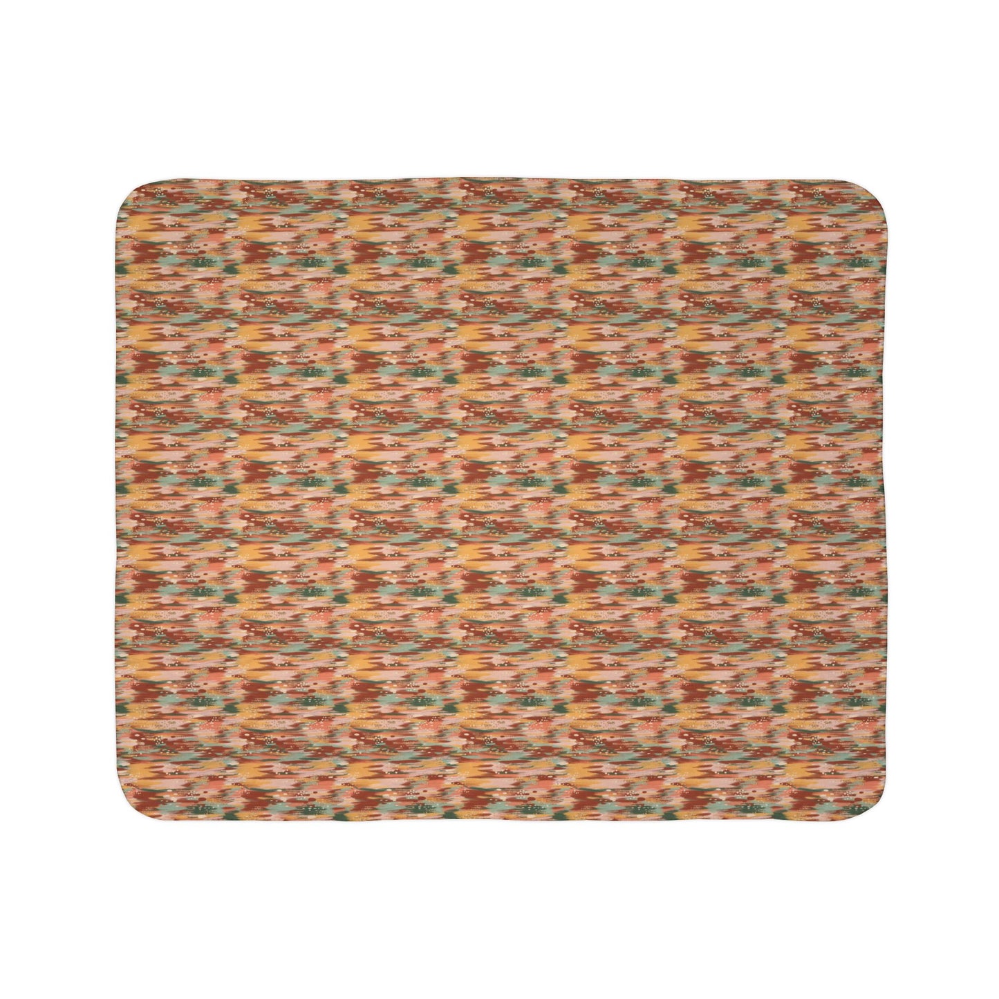 Autumn Abstract 3 Fleece Sherpa Blanket