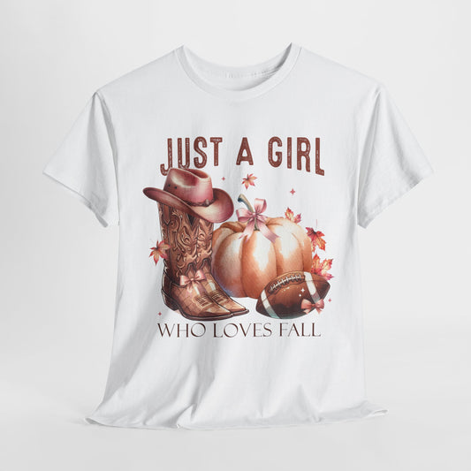 Fall Lover Unisex Heavy Cotton Tee - Just A Girl Who Loves Fall