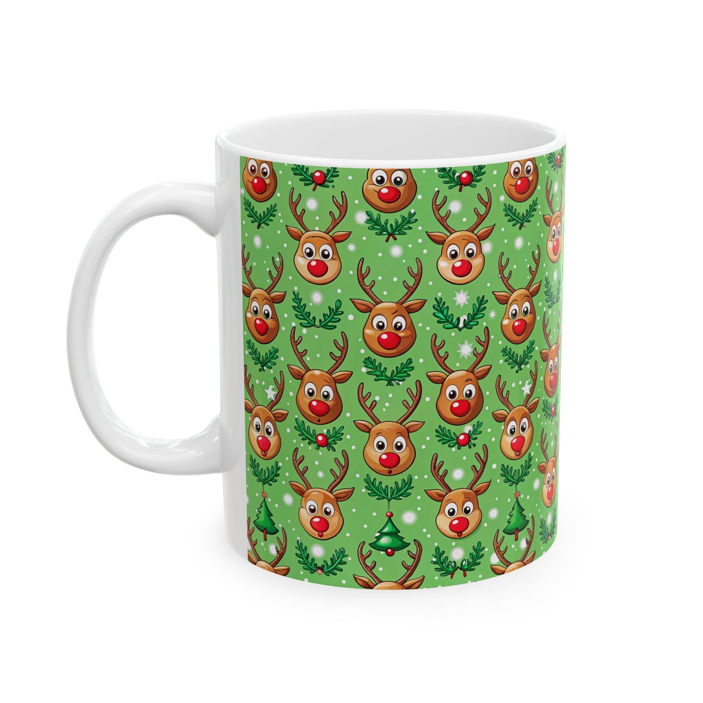 Reindeer Green Mug