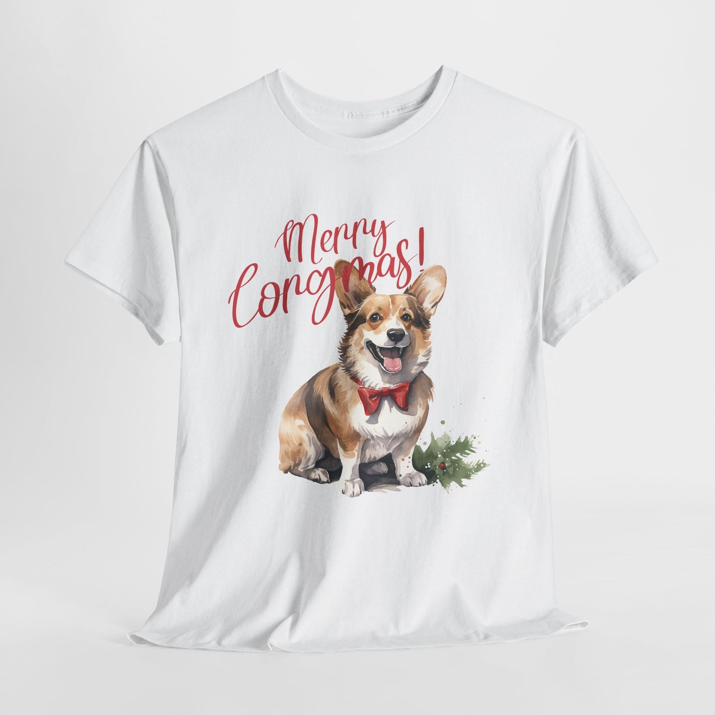 Christmas Corgi Heavy Cotton Tee