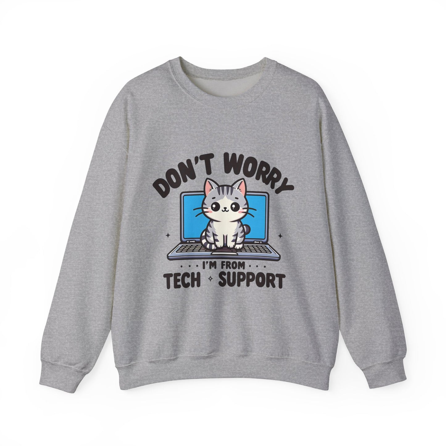 Tech Support Funny Cat Sweatshirt