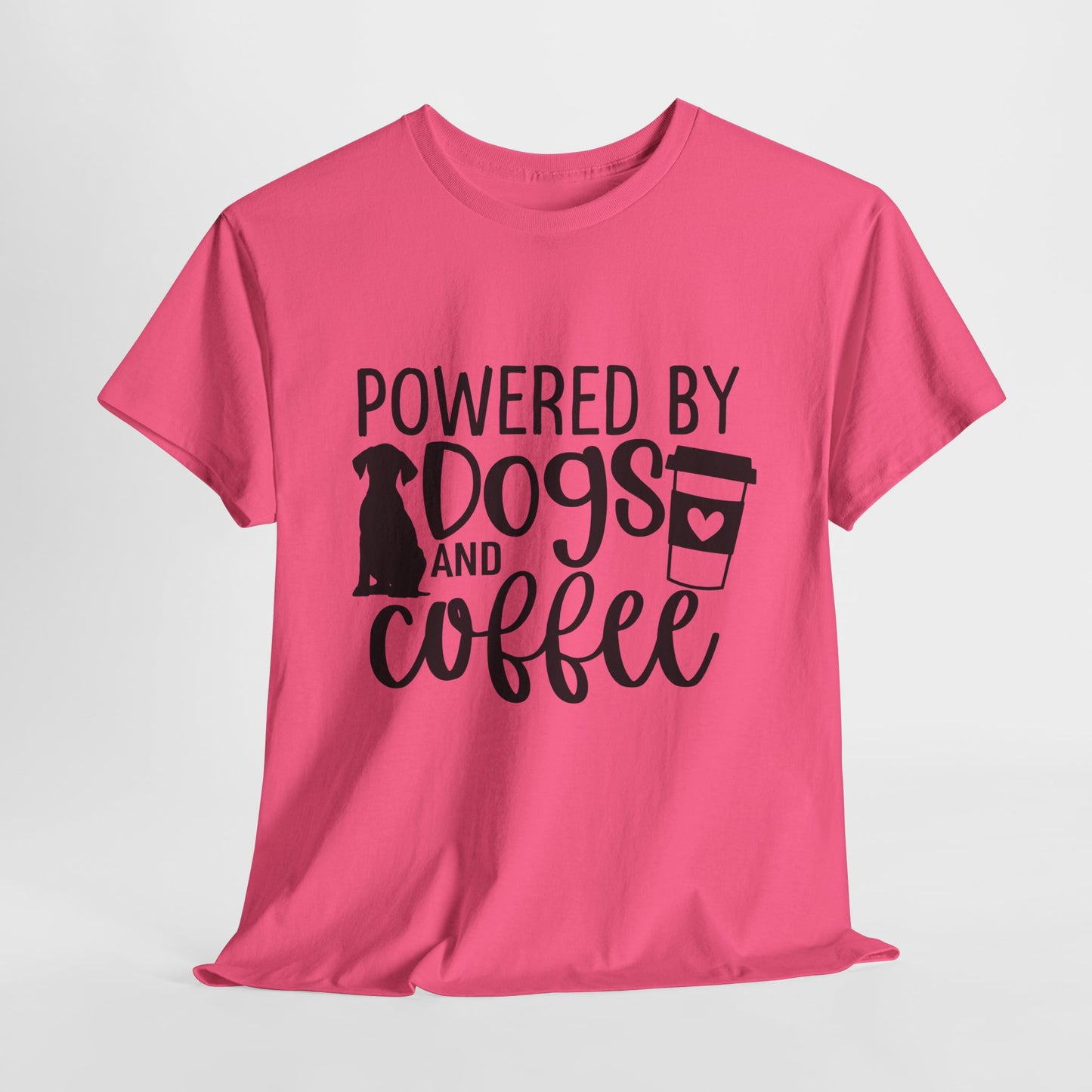 Powered By Dogs and Coffee Heavy Cotton Tee