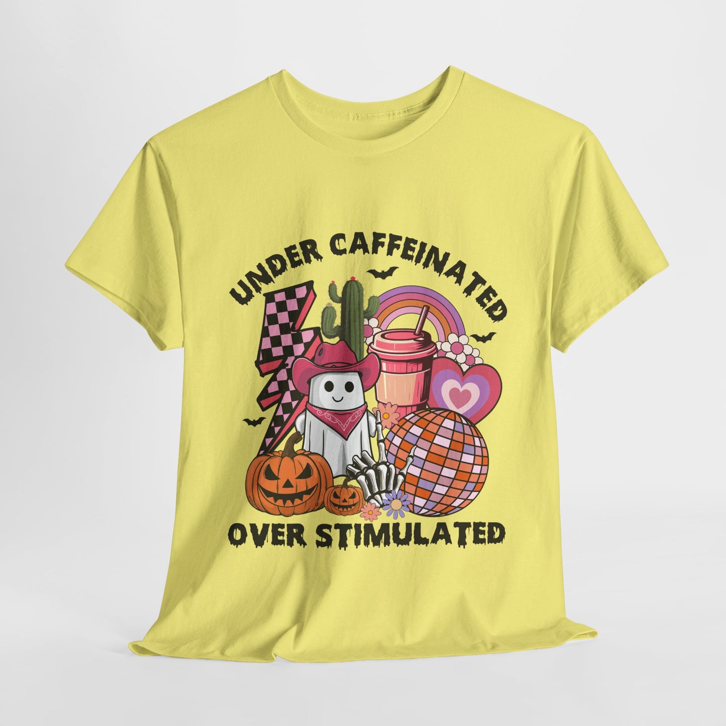 Under Caffeinated Funny Coffee Heavy Cotton Tee