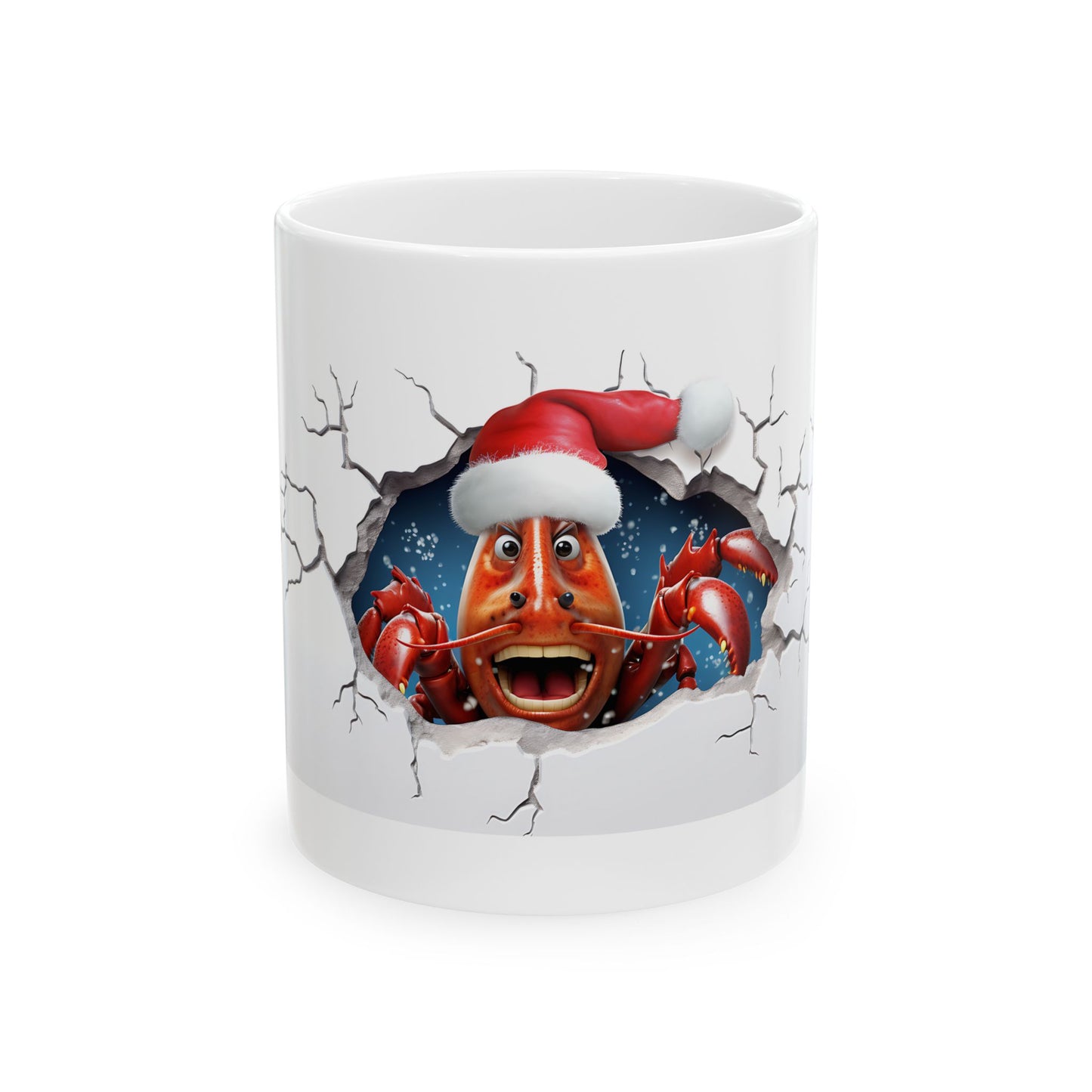 Christmas Lobster Ceramic Mug