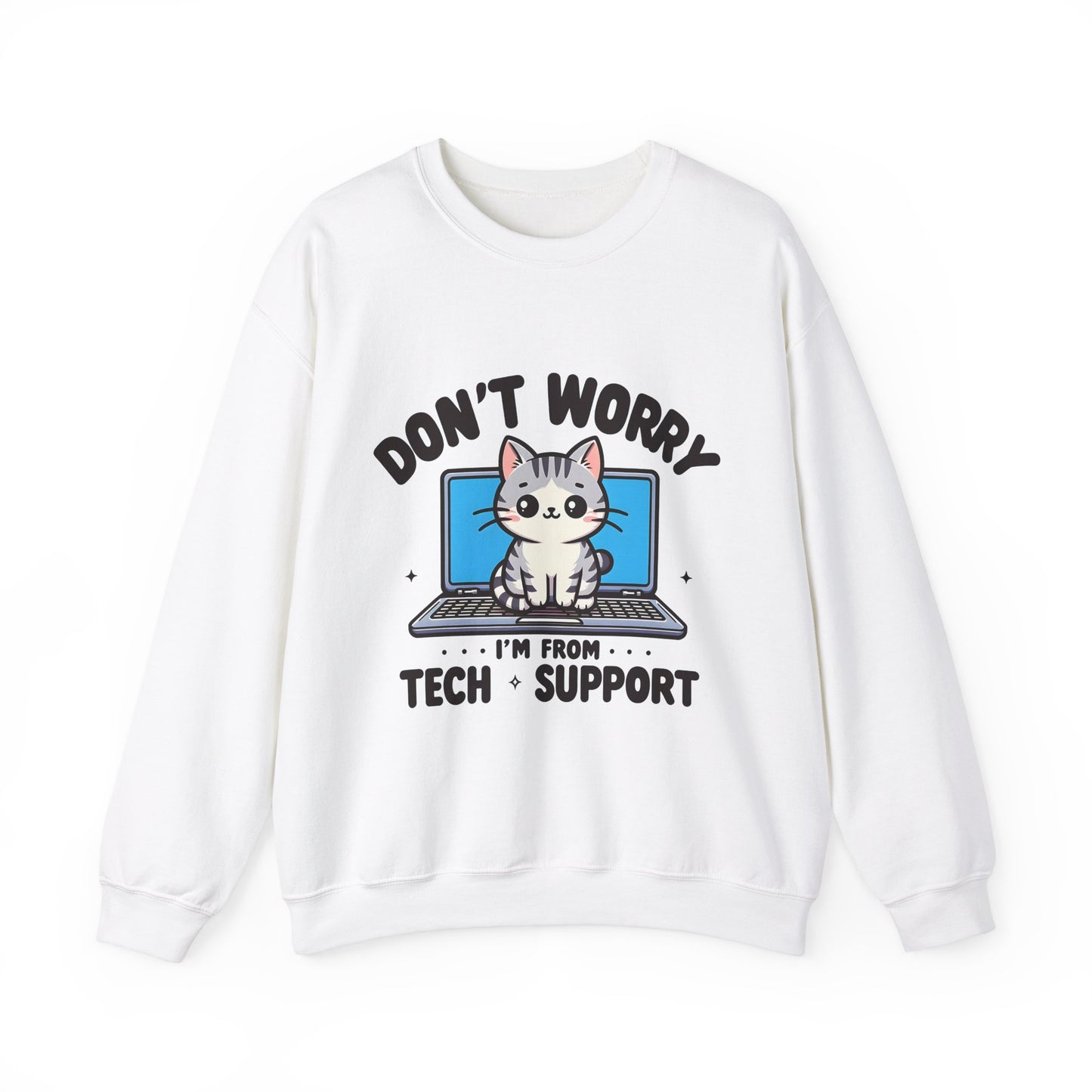 Tech Support Funny Cat Sweatshirt