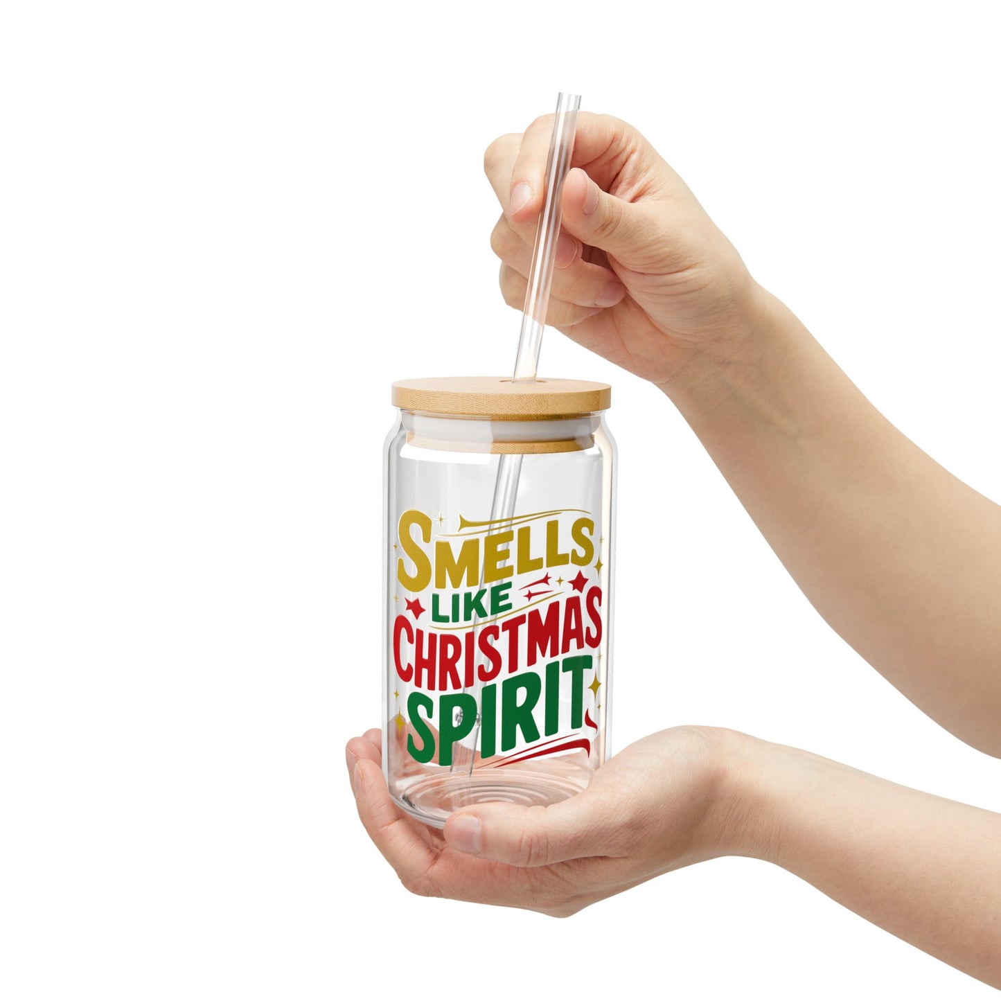 Smells Like Christmas Spirit Sipper Glass