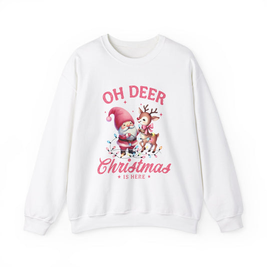 Pink Christmas Deer Sweatshirt