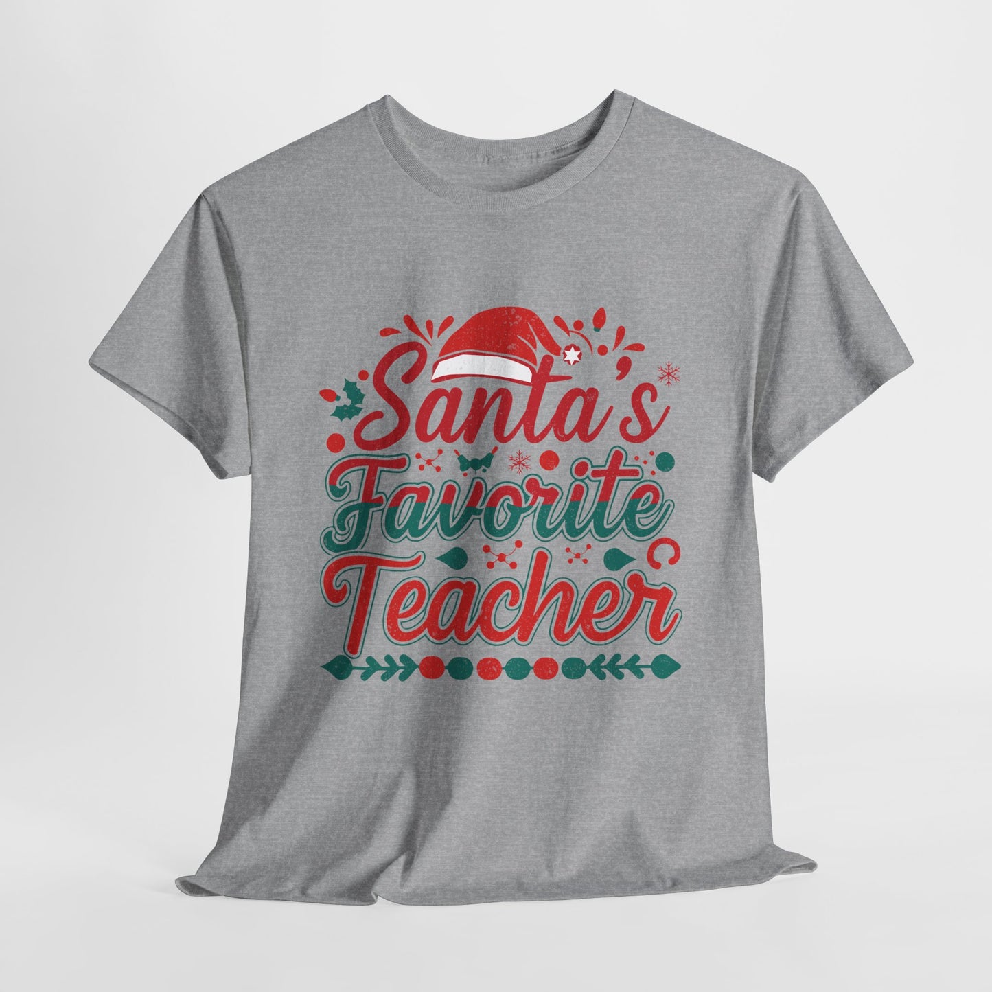 Santa's Favorite Teacher Heavy Cotton Tee